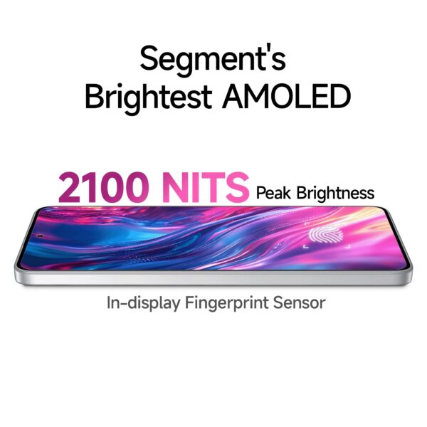 Redmi Note 14 5G (Mystique White, 8GB RAM 256GB Storage) | Global Debut MTK Dimensity 7025 Ultra | 2100 nits Segment Brightest 120Hz AMOLED - Image 3